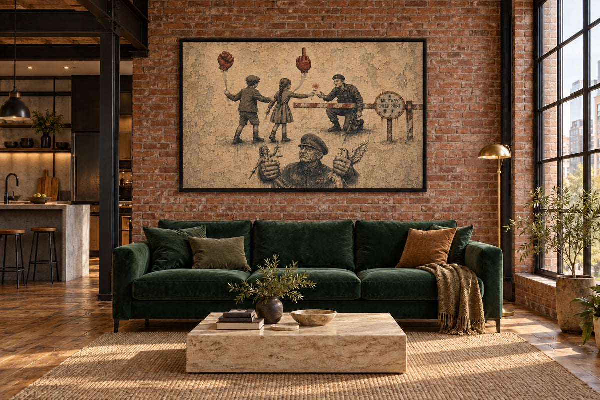 Jul & Myra — Our Rebellions, Our Causes artwork in loft