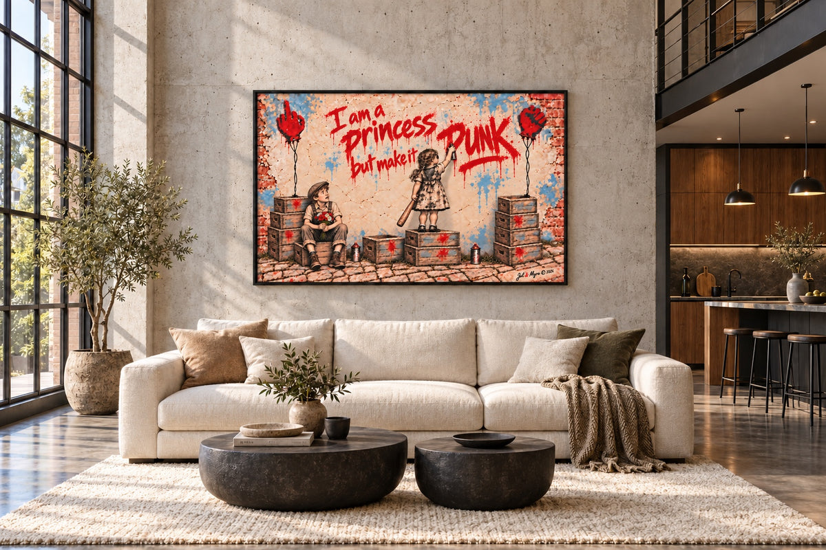 Jul & Myra — Princess PUNK II artwork in loft